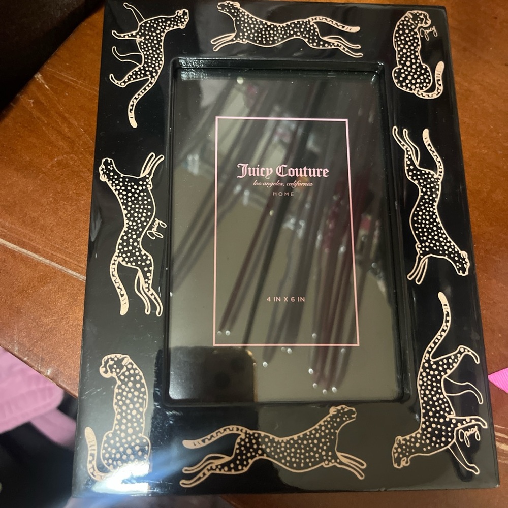 Juicy Couture Black Frame with Gold Leopard Accents
